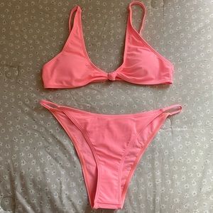 Pink bikini set romwe shein